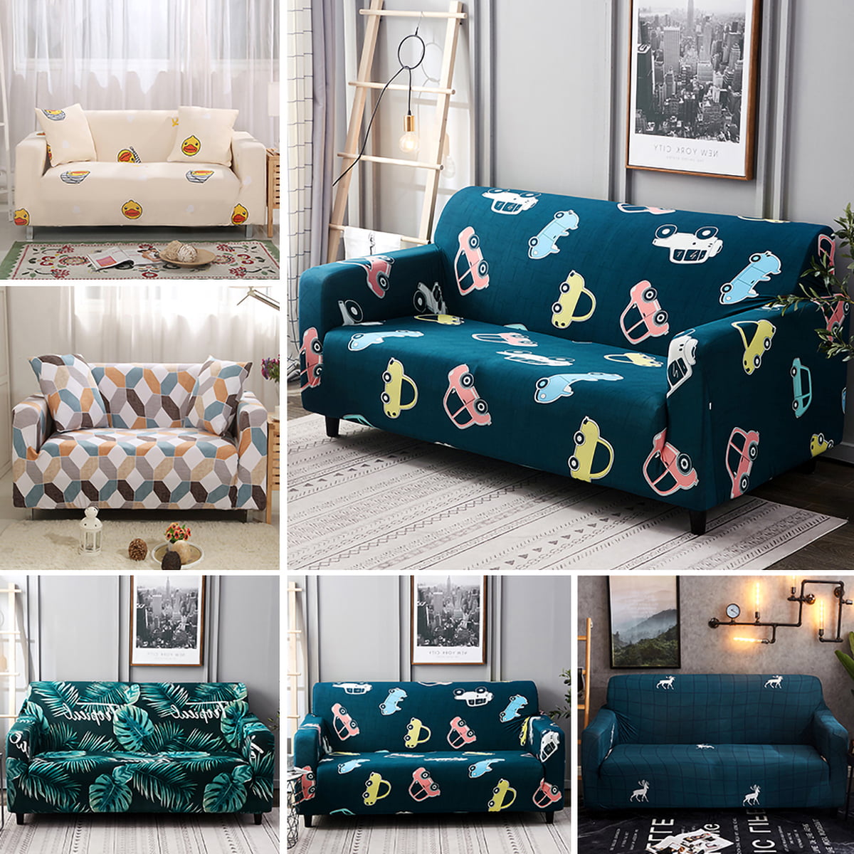 Details about   Stretchy Slipcovers Chair Sofa Cover Printed For Living Room Office Decor 