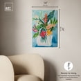 thumbnail image 5 of Tropical Flower Bag Flowers In Vase Paintings Canvas Wall Art by Art Remedy, Gallery Wrapped, 16" x 24", 5 of 7