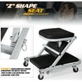 thumbnail image 6 of SLSRFD Garage Creeper Seats on Wheels, Length 40" 330 lbs Capacity 2 in 1 Folding Mechanic Creeper Garage Stool Lay Down or Sit (Gray), 6 of 18