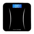 thumbnail image 2 of Rechargeable Digital Bathroom Scale | Glass Platform | Measures Body Weight & Room Temperature | Mountain Sensor | LED Luminous Display | USB Charging | 26x26cm | White Green | 1 Pc, 2 of 7