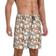 thumbnail image 2 of Rateoe Cartoon Cat Print Men's Lounge Shorts – Soft & Breathable Pajama Bottoms with Pockets, Elastic Waistband, Lightweight Sleepwear for Nightwear & Loungewear-Large, 2 of 6