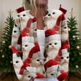 thumbnail image 3 of Women'S Christmas Sweater Cute Fun Christmas Sweater Fall And Winter Long Sleeve Knitted Sweater for Fall and Winter, Festive and Cozy, Great as Christmas Sweaters for Women and Christmas Gifts,Red,S, 3 of 7