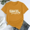 thumbnail image 2 of Delayuji Women's Just A Small Town Teacher Printed T Shirt Cotton Round Neck Casual Short Sleeves Gold Xl Cotton Short Sleeve Shirts for Women, 2 of 4