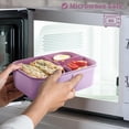 thumbnail image 7 of BIG Lunch Box,Bento Box Adults,Lunch Containers for Adults,Salad Container for Lunch,Leak Proof,No BPAs & No Chemical Dyes,Dishwasher and Microwave Safe Bento Box Adult Lunch Box(Purple S), 7 of 7