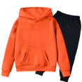 thumbnail image 2 of XINXIAOO Boys Girls Activewear Sets Pullover Hoodie and Athletic Pants Soft Girls Boys Clothes Size 4-5 Years, 2 of 8
