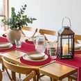 thumbnail image 6 of Pure Red Round 13 Inch Placemats Set of 6, Simple Solid Color HeatResistant Non Slip Place Mats for Dining Table, Wipeable Braided Kitchen Table Mats for Housewarming, 6 of 9