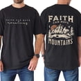thumbnail image 2 of Faith Can Move Mountains Double Sided T-Shirt – Christian Camping Hiking Graphic Tee, Inspirational Bible Verse Faith Shirt for Men & Women, 2 of 6