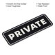 thumbnail image 4 of Uxcell Señal Privada para Puerta 9"x3" Etiqueta Adhesiva de Privacidad Instalación Fácil Color Negro, 4 of 7