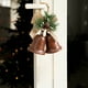 thumbnail image 5 of Christmas Double Bells Ornament | Wrought Iron Decorative Bell | Red Green Coffee Gray | Intricate Pattern | Hanging Tree Pendant | 8CM Diameter | Durable Rustproof Home Holiday Décor, 5 of 6