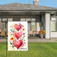 thumbnail image 3 of Amhnf Linen Garden Flag With Heart And Floral Design For Home Outdoor Garden Yard Decor 12x18 inch, 3 of 5