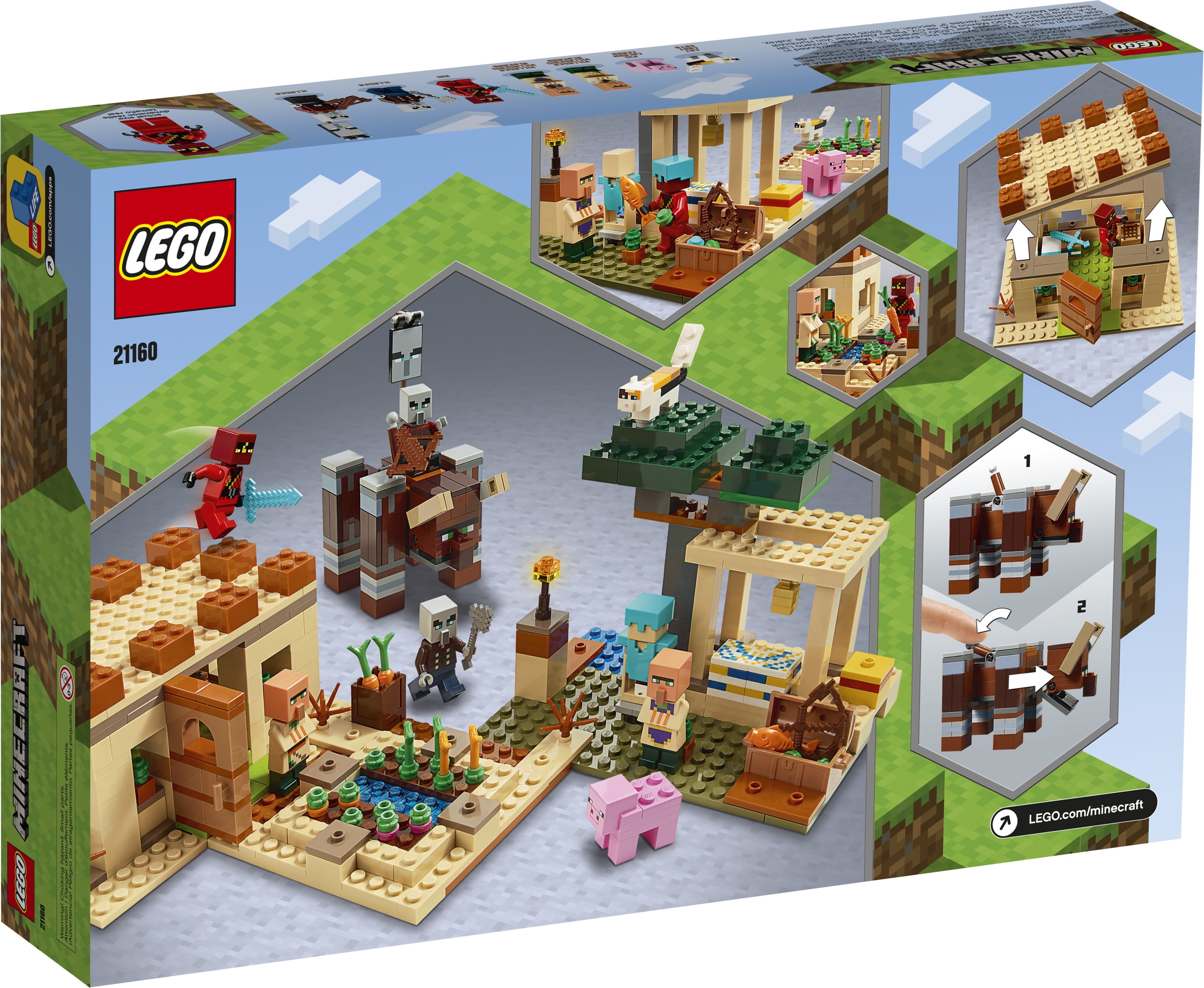 Lego Minecraft The Illager Raid Action Building Toy Set For Kids 562 Pieces Walmart Com Walmart Com