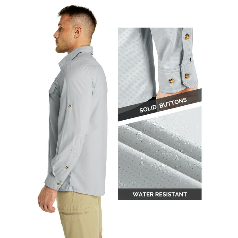 Men's Sun UV Protection Long Sleeve Fishing Shirts UPF Cooling