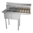 thumbnail image 1 of Pemberly Row Silver 12x16x10 Right Stainless Steel Kitchen Prep & Utility Sink, 1 of 7