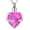 Pink, variant on Birthstone Crystal Cremation Urn Necklace Heart Ashes Necklace Carved Locket Stainless Steel Memorial Keepsake for Ashes