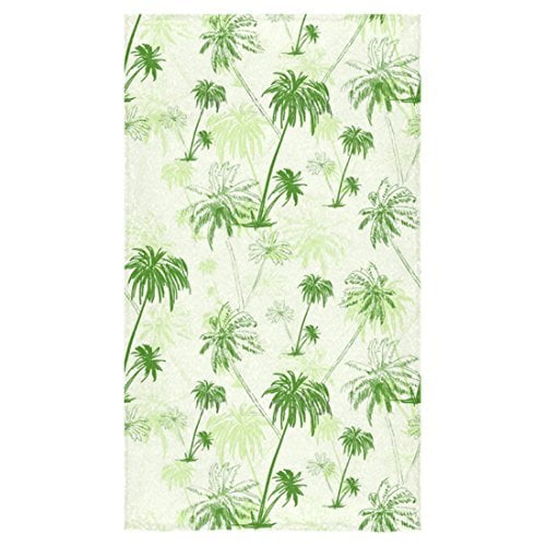 ZKGK Palm Tree Hand Towel Bath Bathroom Shower Towels 16"x28"(One side