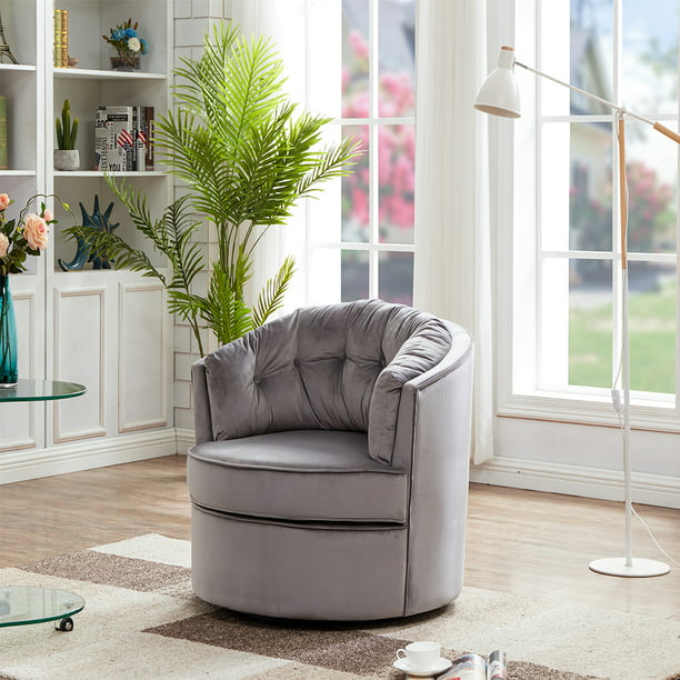 Modern Upholstered Chair Akili Swivel, Swivel Chairs Living Room Upholstered Bed