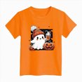 thumbnail image 5 of HCNTES Kids Halloween Shirt Girls Pumpkin Ghost Girls T-Shirts Short Sleeve Shirt for Girl Halloween Cute Ghost Print Tees Kids T-shirts Clothes Casual Fall Tops 1T-13T, 5 of 5