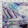 thumbnail image 3 of oneOone Cotton Jersey Purple Fabric Abstract-Abstract Wave Sewing Craft Projects Fabric Prints By Yard 58 Inch Wide, 3 of 5