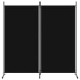 thumbnail image 3 of Tomshoo 2-Panel Room Divider Black 68.9"x70.9" Fabric, 3 of 7