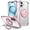 Pink, variant on Case for iPhone 16,Military Grade [Built-in Kickstand] Magnetic Rotate Ring Holder Heavy Duty PC Shockproof Protect Phone Case for iPhone 16,6.1 inch 2024 (Purple)