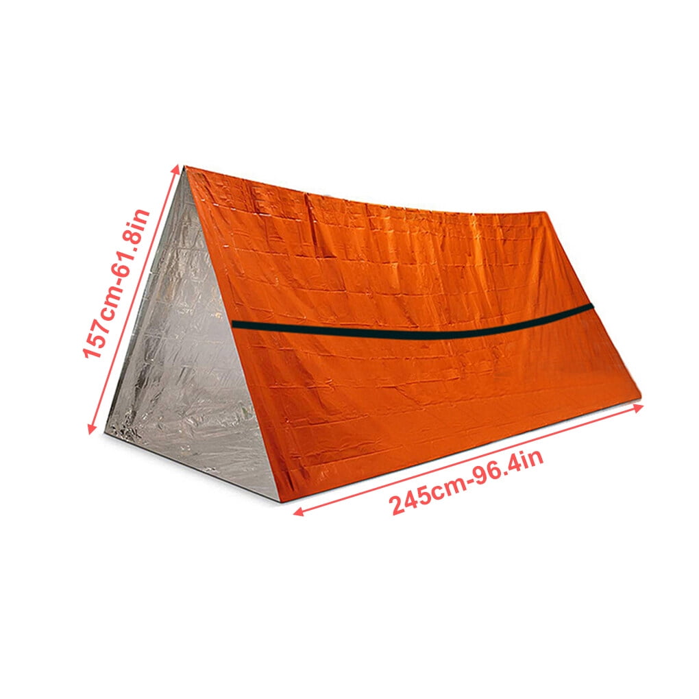 Justharion Emergency Shelter Sleeping Bag Survival Tent Windproof Heat Insulation Rescue Kit Triangle Simple for Outdoor Camping Hiking Walmart