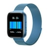 1.55" Bluetooth Smart Watch Bluetooth Call Heart Rate Tracker Fitness Bracelet Colorful Screen Blood Pressure Blood Oxygen Monitor Wristband Metal Strap Blue