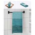 thumbnail image 6 of Teal Ombre Towel Set of 3, Soft Microfiber Bath Towels, Hand Towel, Washcloths, Farmhouse Vintage Wooden Striped Quick-Dry Absorbent Towels for Bathroom Kitchen Hotel Beach Gym Spa, 6 of 7