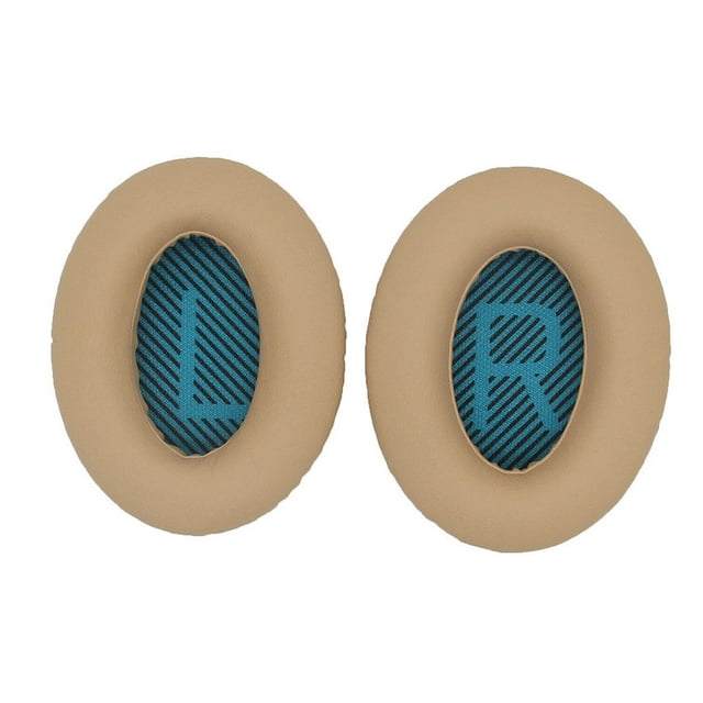 Langgg Coussinets d'Oreille Coussin Antibruit Protection Auditive de Jeu Cache-Oreilles Pièces de Réparation de Remplacement pour Écouteurs Bose QC35 Beige+bleu