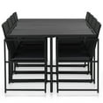 thumbnail image 5 of vidaXL 7 Piece Outdoor Dining Set with Cushions Poly Rattan Black, 5 of 5