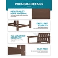 thumbnail image 5 of Harbweb 7pc HDPE Outdoor Dining Set, All-Weather Wood Grain Patio Furniture, Brown, 5 of 6