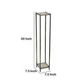 thumbnail image 5 of Benjara 2 Tier Square Stone Top Plant Stand with Metal Frame, Large, Black and Gray, 5 of 5