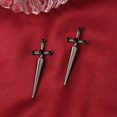 thumbnail image 1 of Gothic Sword Studs with ForCrystals - Women's Vintage Earrings, 1 of 9