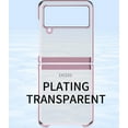 thumbnail image 2 of Clear Case for Samsung Galaxy Z Flip4 5G, Luxury Plating Folding Sleeve Cover Slim Thin Hard PC Shockproof Protective Phone Cover Samsung Galaxy Z Flip 4 DD Black, 2 of 9