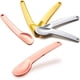 thumbnail image 1 of 6 mini espátulas curvas de metal para cosméticos, aplicador de maquillaje, cuchara de crema facial para mujeres y niñas, ideal para mezclar y probar maquillaje., 1 of 7