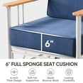 thumbnail image 5 of Opohoro 10 Person Outdoor Conversation Set with Patio Sofas, Swivel Rocking Chairs and Tables, Blue, 5 of 13