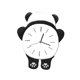thumbnail image 3 of Reloj de pared Soledad con diseño de animales para niños elegante sin tictac para colgar en la pared Panda de vuelta, 3 of 9