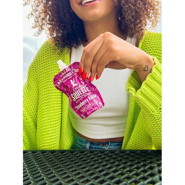 Mamma Chia, Squeeze Vitality Snack, Strawberry Banana, 3.5 oz