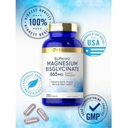 Magnesium Bisglycinate | 665 mg | 250 Capsules | by Carlyle