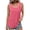 Red, variant on Ribbed Trim Tank Tops for Women Flowy Round Neck Women Shirts Loose Fit Sleeveless Summer Tops