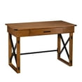 thumbnail image 4 of Natural Brown Adjustable Height Desk, 4 of 6