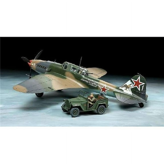 Tamiya TAM25212 1-48 Scale Ilyushin IL-2 Shturmovik & GAZ-67B Set
