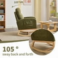 thumbnail image 5 of New Modern Accent Rocking Chair Rocking Chair with Solid Wood Legs, Upholstered Nursery Glider Rocker, Comfy Armchair with Side Pocket, Living Room Lounge Arm Chair with High Backrest Teddy, 5 of 6
