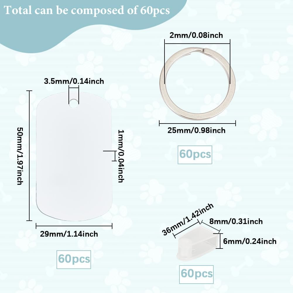 180Pcs Sublimation Keychain Blanks Double Sided Sublimation Metal Blanks Key Chains Heat Transfer Ornament Blank Oval Aluminum Tag Pendants