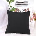 thumbnail image 2 of Unique Bargains Solid Decorative Throw Pillow Cover 18" x 18" Black, 2 of 8