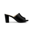 thumbnail image 3 of BLISSFUL STEP Sandales Mules à Talon Bloc à Enfiler pour Femmes Noir 7, 3 of 8