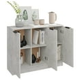 thumbnail image 2 of vidaXL Sideboard Concrete Grey 90.5x30x70 cm Engineered Wood, 2 of 5