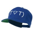 thumbnail image 2 of Crying Face Text Emoticon Embroidered Snapback Cap - Navy OSFM, 2 of 5