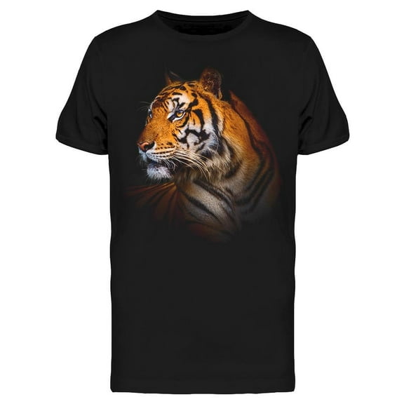Side Of Orange Tiger Face  T-Shirt Men -Image by Shutterstock, Male Small