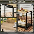 thumbnail image 6 of Homiyad Rolling Beverage Cart: Wooden, Outdoor Use, Wheels & Handle for Mobility, Includes Wine & Glass Storage|Aosom.com, 6 of 8
