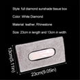thumbnail image 2 of Car Sun Visor Tissue Box with Rhinestone Bling Design, Universal Clip-On Napkin Holder for Visor Door Seat Back, Stylish Interior Accessory with Refill Pack Included, 2 of 5